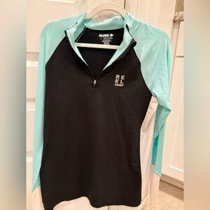 Reel Legends 1/4 Zip Performance Top Colorblock L fishing outdoors beach swim